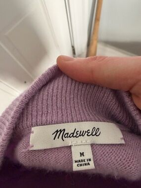 Madewell Lavender Mock Neck Sweater